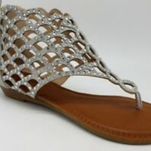Zigi Soho Frisee Sandals, Size 8.5.  Silver, Sparkly.  Worn Once.